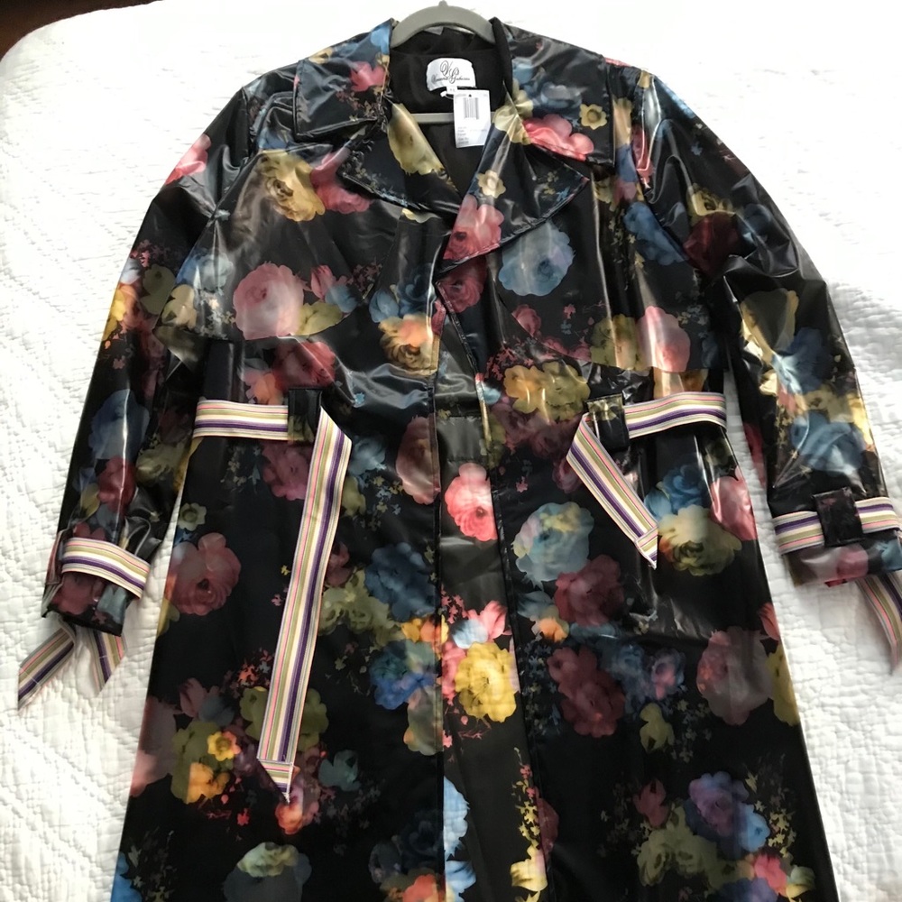 Viviana Gabeiras transparent vinyl trench coat